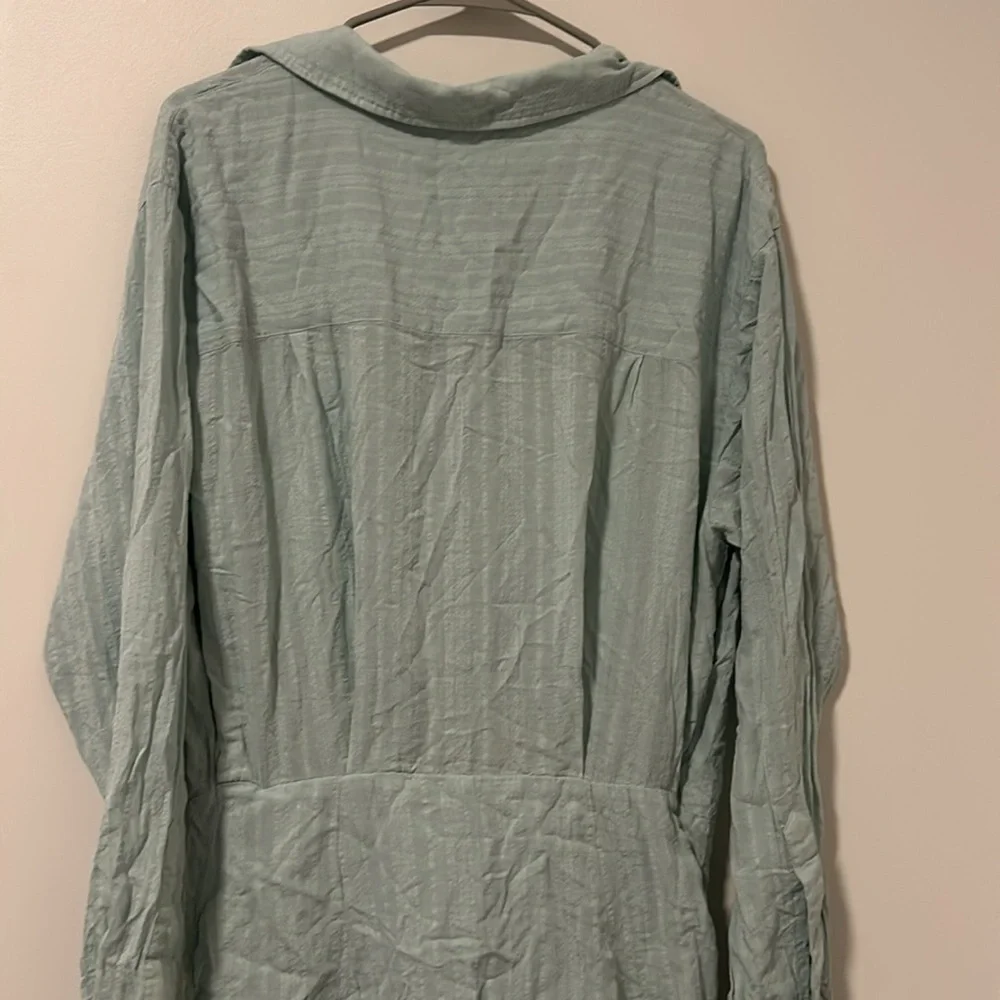 Free People Teal Tunic Wrap Dress Boho Summer Vacation Size Small
